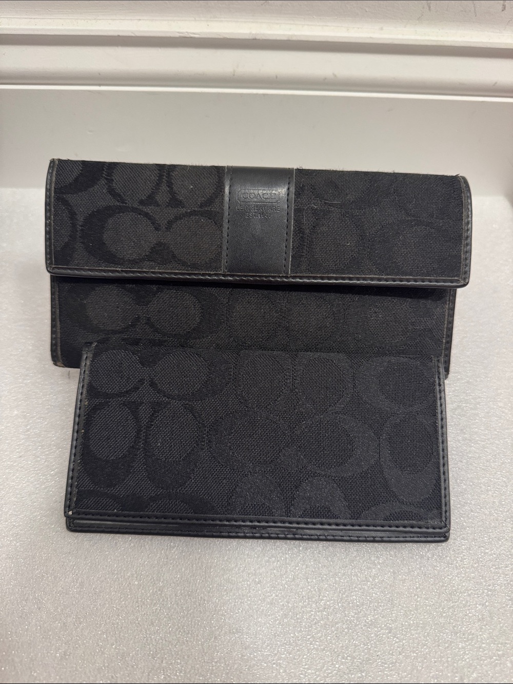 Coach vintage signature logo wallet and checkbook